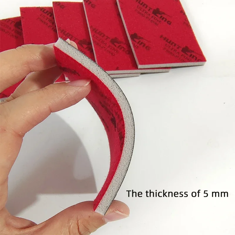 Red Sandpaper Car Sand Putty 75x100 Square Dry Sponge Sandpaper Hardware Furniture Surface Polishing Abrasive Grit
