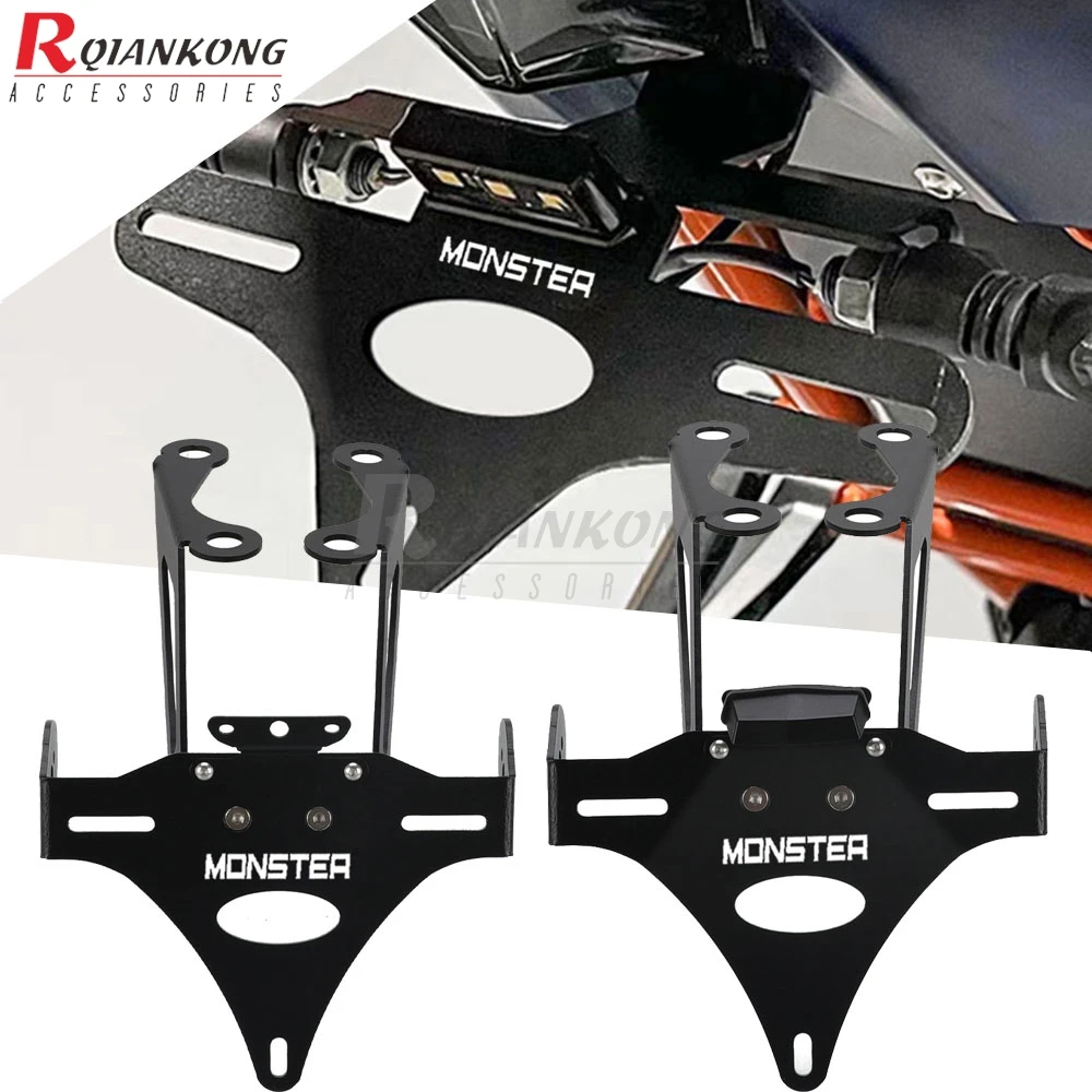 

License Plate Holder Bracket For DUCATI Monster 659 797/Plus 821/Stealth 1200/S/R 2017-2021 Rear Tail Tidy Fender Eliminator Kit