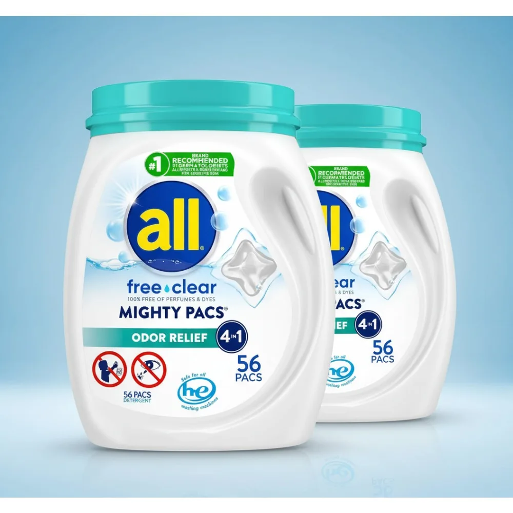 

Hypoallergenic Laundry Detergent Pods, 112 Loads, Unscented for Sensitive Skin & Odor Relief