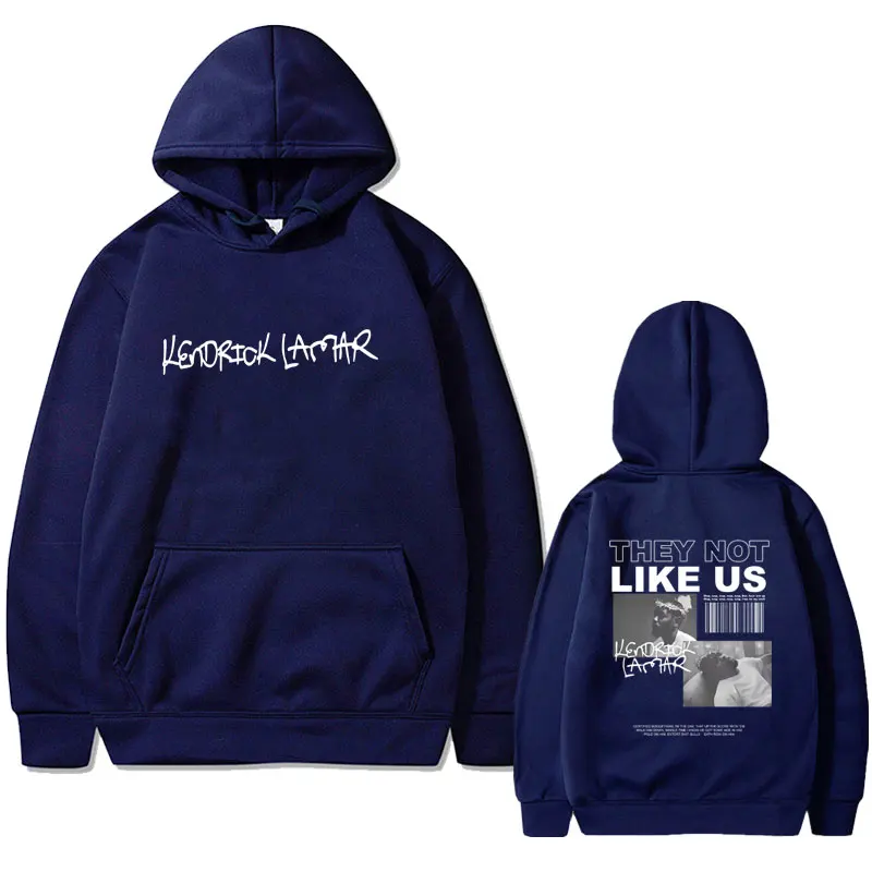 Rapper Kendrick Lamar They Not Like Us Double Sided Print Hoodie Male Vintage Oversized Tracksuit Men Hip Hop Fashion Hoodies