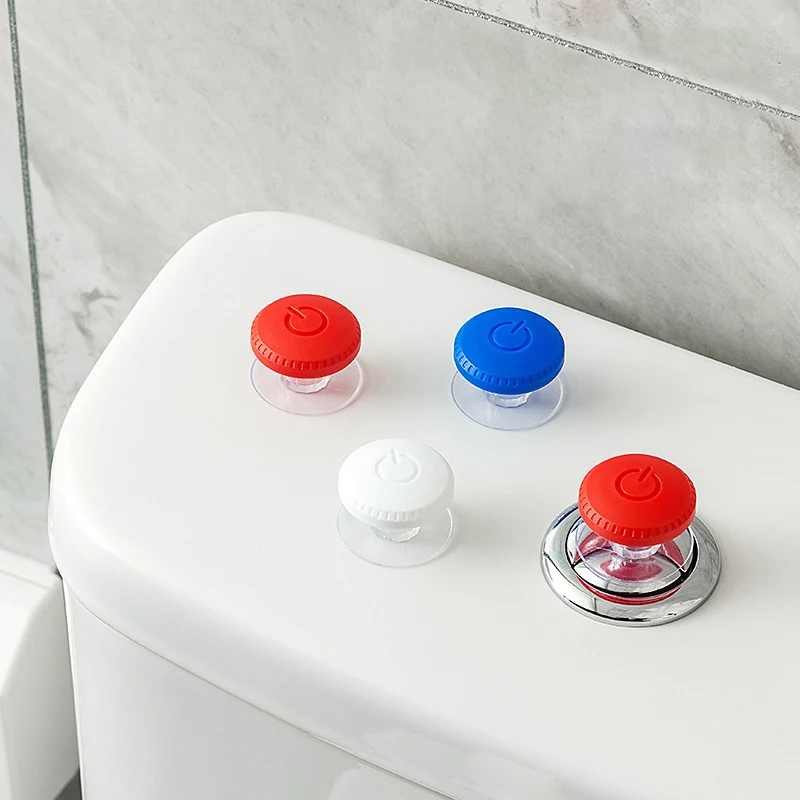1pc Toilet Press Button Toilet Press Button pulsanti del serbatoio dell'acqua del bagno interruttore a pressione decorazione della stanza da bagno protezione per unghie