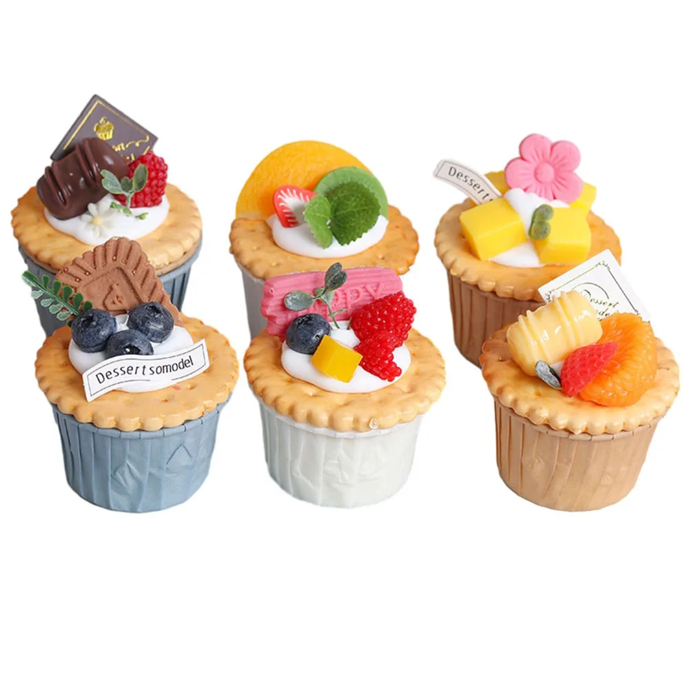 

Cupcake Model Bread Models Simulated Decoration Props Durable Food Model High-quality PVC Simulated Soft-flavored