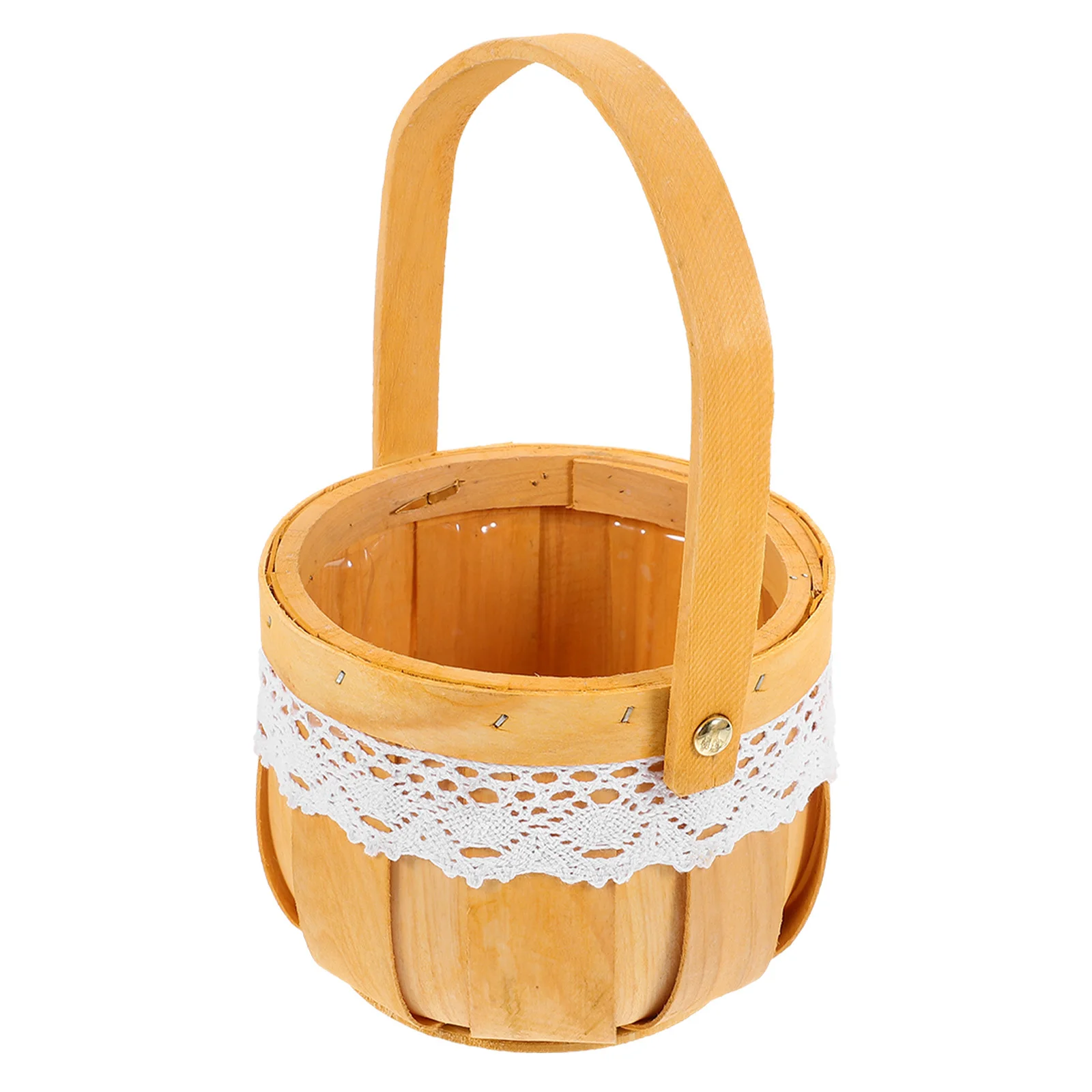 

Small Woven Basket Wooden Natural Cotton Rope Decorative Storage For Home Office Wedding Party Fruit Snacks Desktop Multipurpose