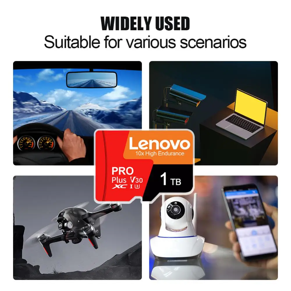 Original Lenovo Memory Card 128GB Class 10 A2 U3 Micro TF SD Card V30 4K HD SD Card Personalized Gift Ideas For Camera/Phone/Ps4