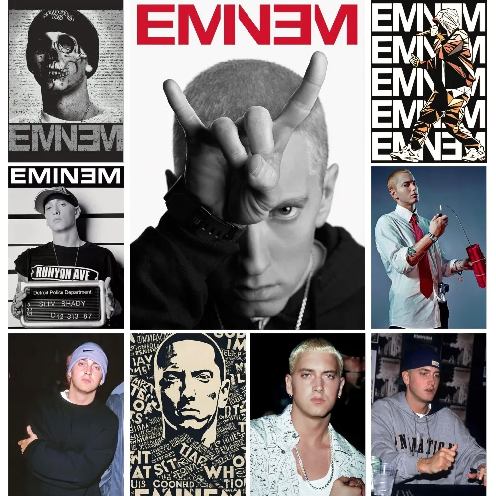 مغني الراب الأمريكي ايمينيم ملصق ملصق فني طباعة بار أثاث غرفة المعيشة ديكور
