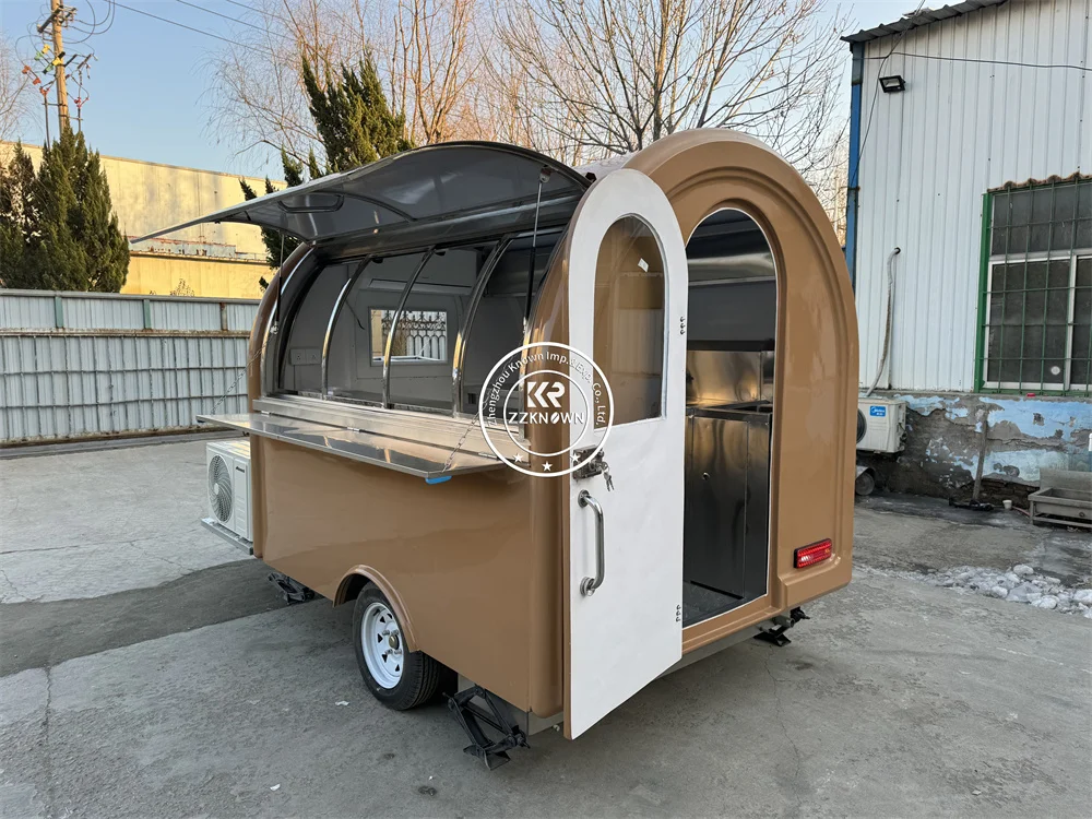 Street Food Trailer Snack Pizza Kiosk mobile Küche Konzession Fast Food Truck Van Eis Kaffee wagen voll ausgestattet