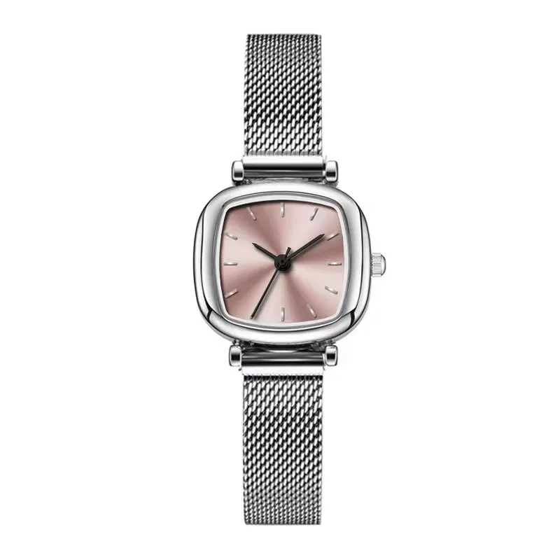 Retro Women Quartz Wrist Watch New Fashion Square Watch Ladies Student Simple Netbelt Watch Reloj Mujer Relogio Feminino