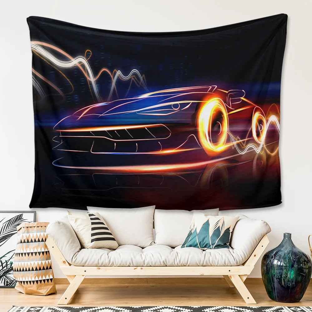 

Warm GTR racing blanket retro printed soft blankets and comfortable home travel bed blanket picnic blanket birthday gift