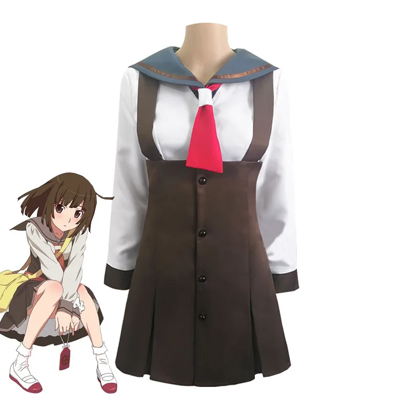 

Anime Nadeko Sengoku Cosplay Costumes Nisemonogatari Halloween Party Role Play Costume Uniforms for Women Bakemonogatari Cosplay