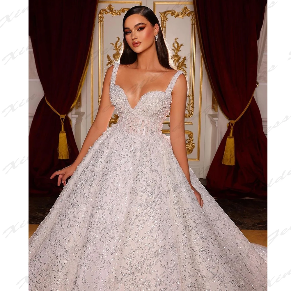 Vestidos de casamento sexy sem costas para mulheres, fora do ombro, sem mangas, vestidos de noiva, personalizados, A-Line, bonito, novo