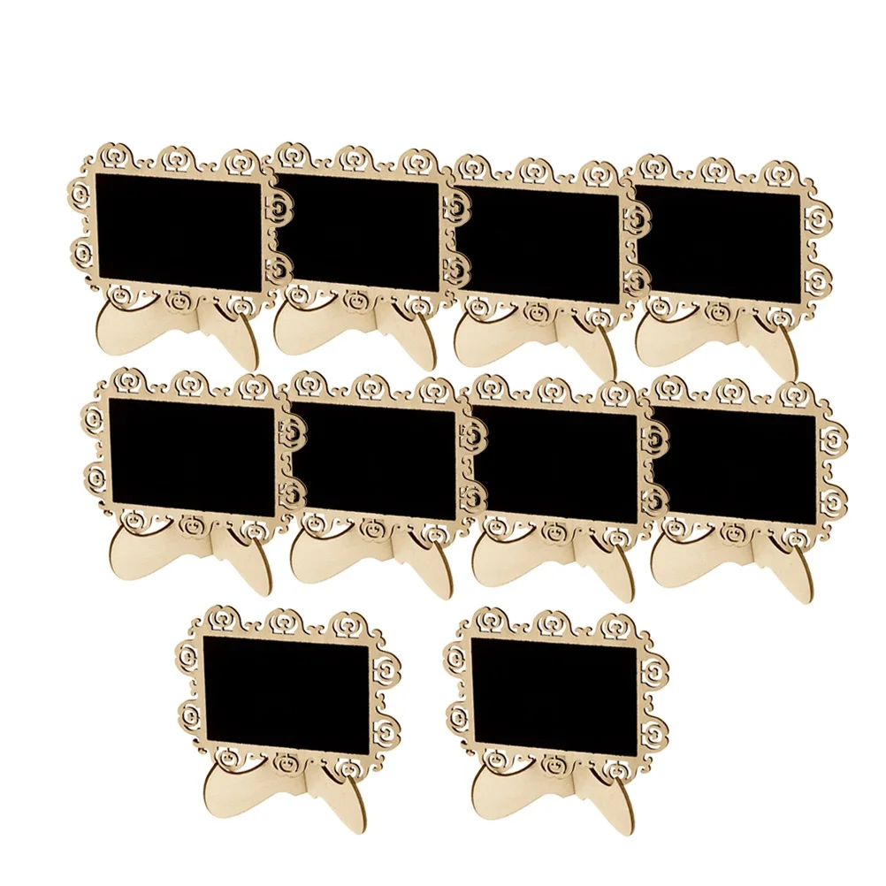 10Pcs Mini Blackboard Signs Table Number Holders Reusable Message Boards for Reception Events Office Home Family Notes