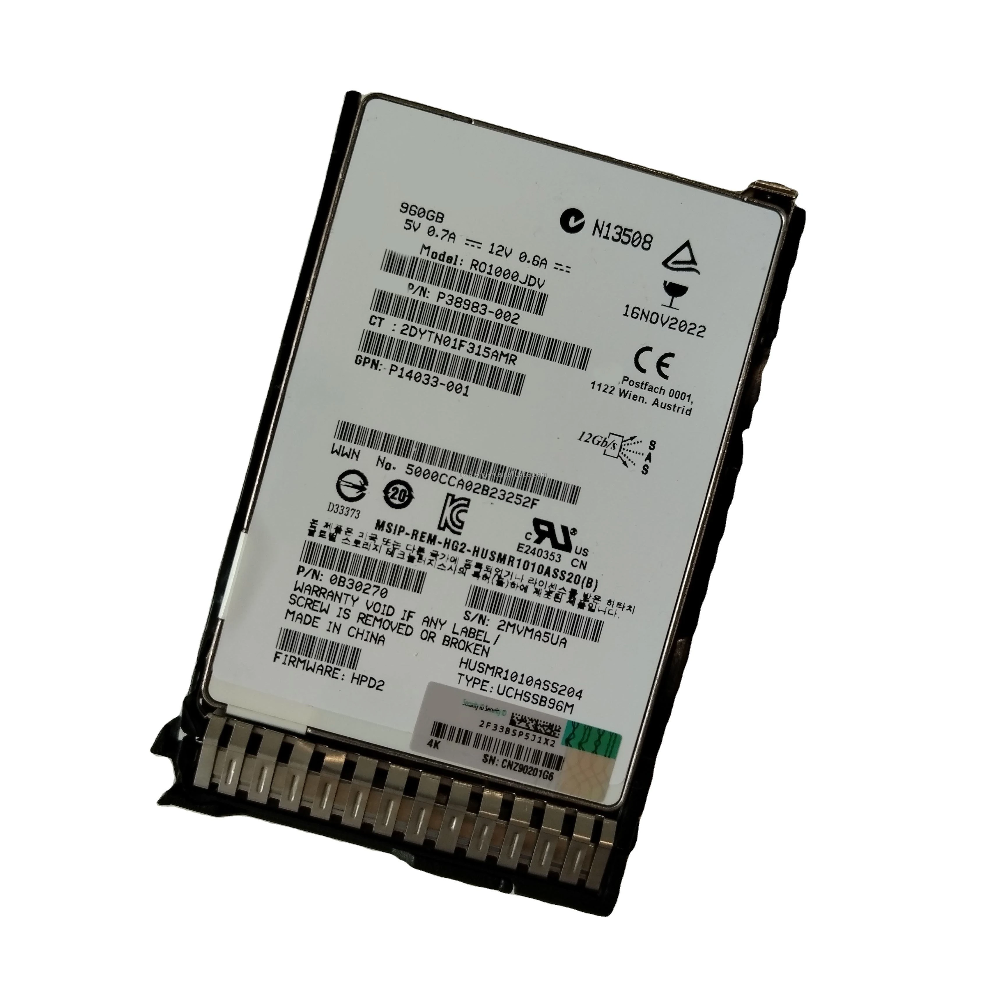 2 ชิ้น P14033-001 960GB .5 นิ้ว SAS 1Gb/S Ri MSA M SSD KPM51RUG960G R0Q46A โซลิดสเตทไดรฟ์