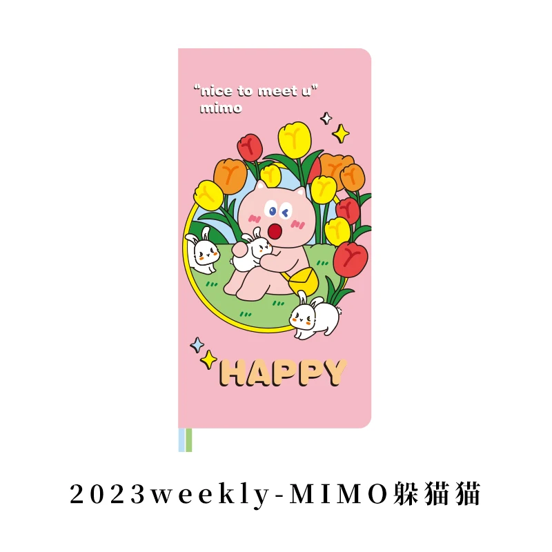 Kinbor Kawaii Notebook 2023 Agenda Handbook Weekly Time Diary Planners Organizer Notepads دفاتر блокнот Office School Stationery