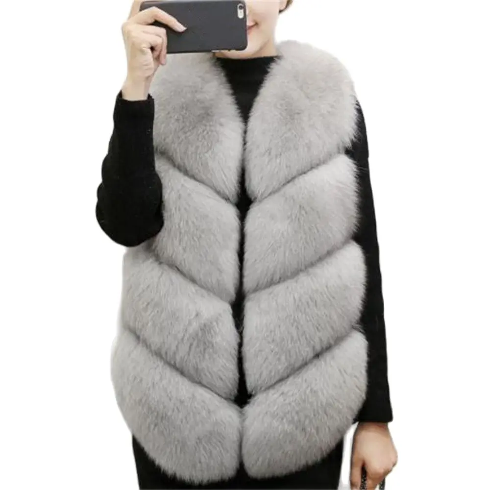 Faux Fur Coat Hot Sale Winter Coat Women Manteau Femme Hiver Veste Fourrure Femme Fake Fur Coat Long Fur Coat Faux Fur Vest