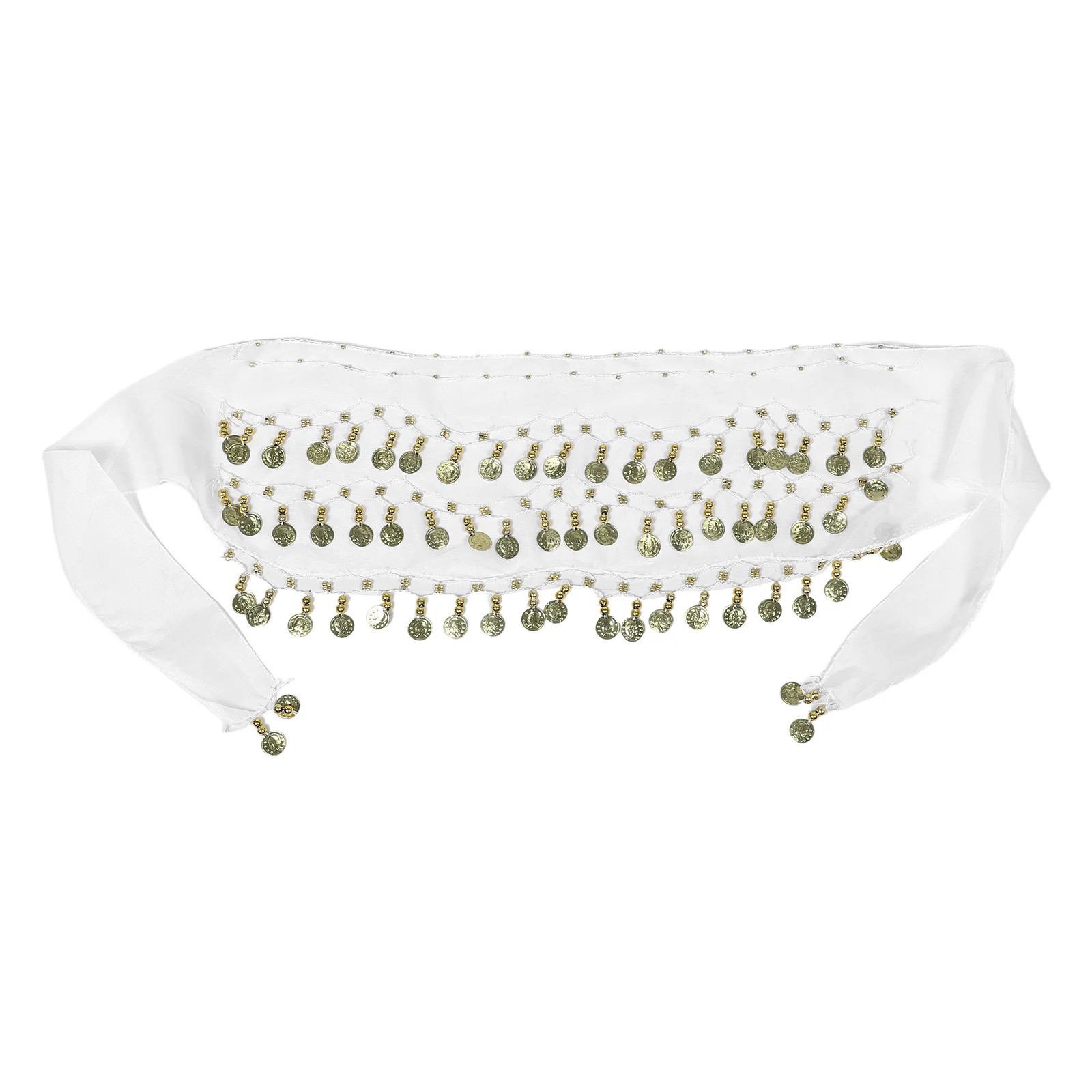 Chusta na biodra do tańca brzucha z 72 monetami, potrójna warstwa, damski łańcuszek na talię, wygodny, przyjazny dla skóry, akcesorium do występów.