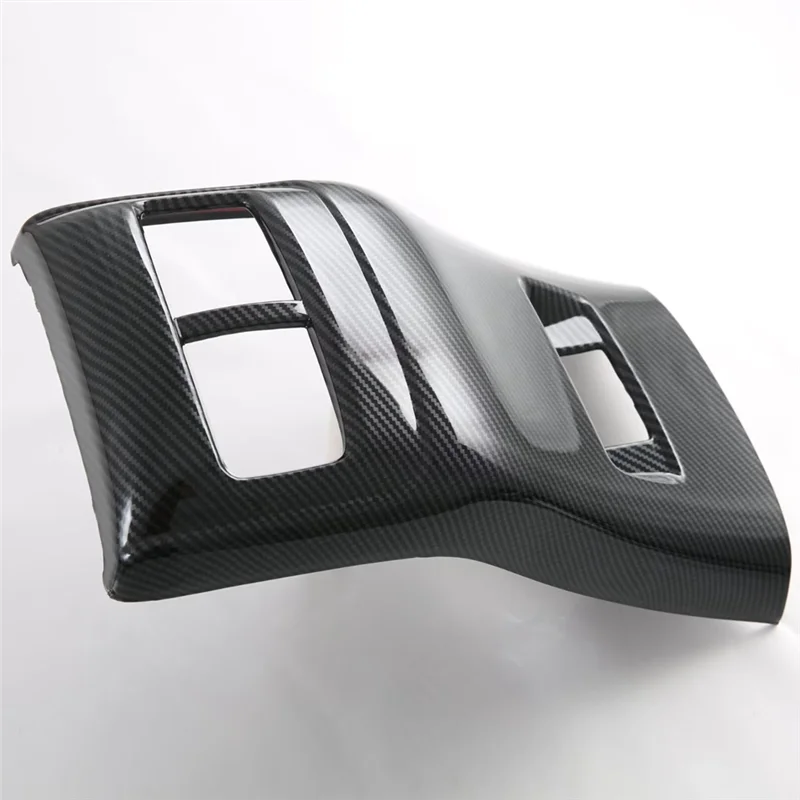 

For MG HS 2020-2024 ABS Carbon Fiber Car Rear Air Condition Outlet Cover Anti-Kick Panle Trim Interior Accessories-A99D
