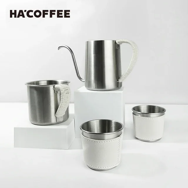 ชุดกาแฟดริปสำหรับตั้งแคมป์กลางแจ้งแบบพกพา ชุดชงกาแฟแบบเทเอง ชุดของขวัญชงกาแฟด้วยมือ ชุดกาต้มน้ำแบบเทเอง