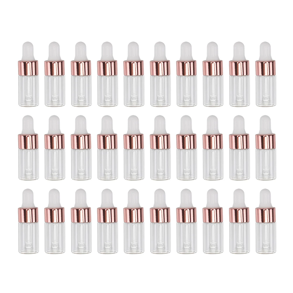 

50Pcs Clear Glass Dropper Bottles Leak-Proof Glass Containers for Essential Oils Liquids Essential Oil Dropper Bottle