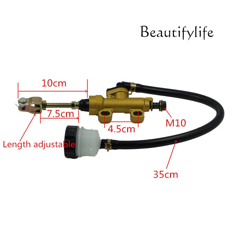 YJ Motorcycle Rear Brake Master Cylinder One Word Pump For Daniu Kawasaki Horizon Dirt Bike Hydraulic Foot Brake