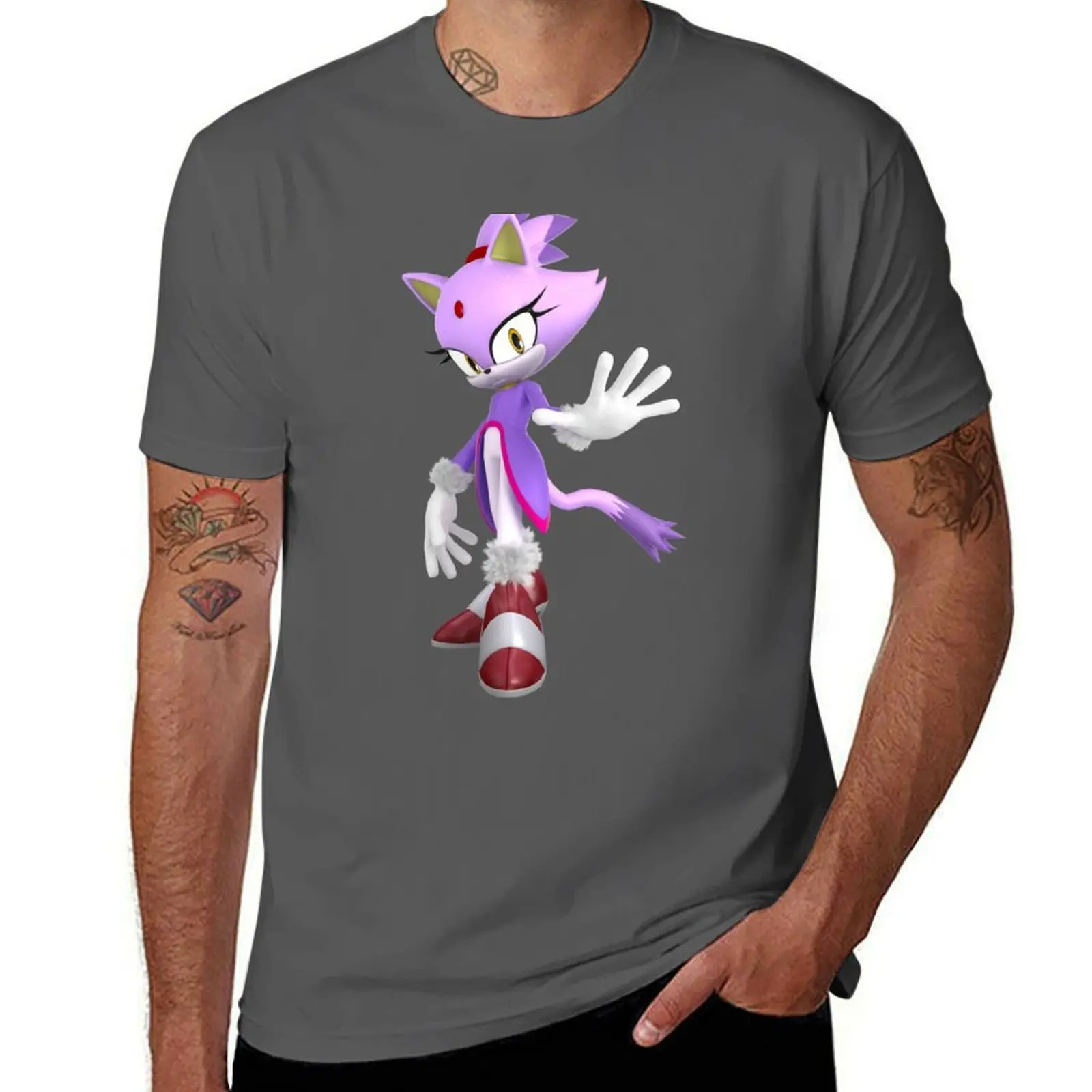 

Blaze Cat For Kids T-Shirt Classic Basic Casual T-Shirt