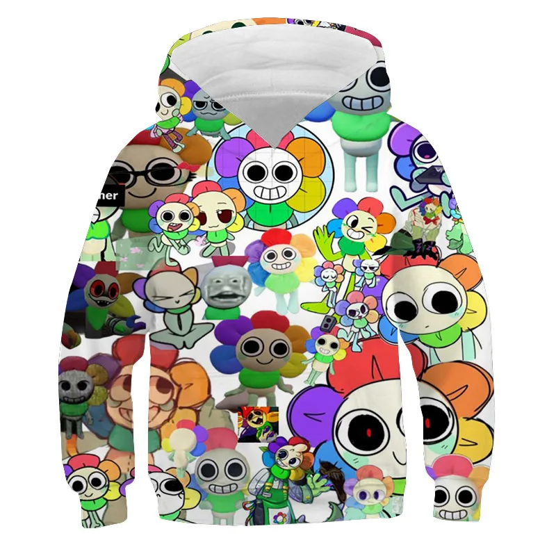 Dandys World Hoodies Cartoon 3D Print Children Sweatshirts Kids Long Sleeve Pullover Girls Casual Hoodie Boys Fashion Streetwear