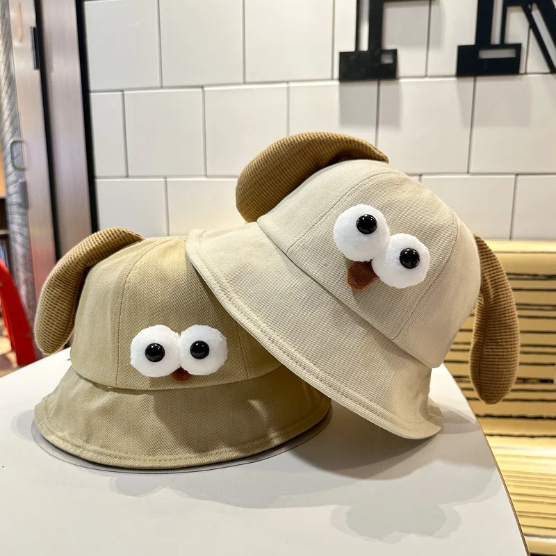 2024 New Cartoon Cute Dog Bucket Hats With Summer Foldable Lightweight Sun Hat Fishing Caps For Women Men Teens Adult