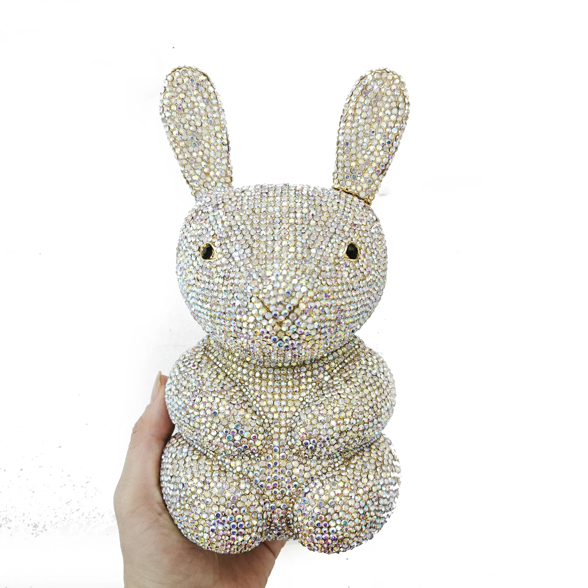 

XIYUAN 2025 New Style Crystals Evening Bags Rabbit Shaped Cute Handbags Women Party Purse Rhinestones Wedding Bridal Clutches