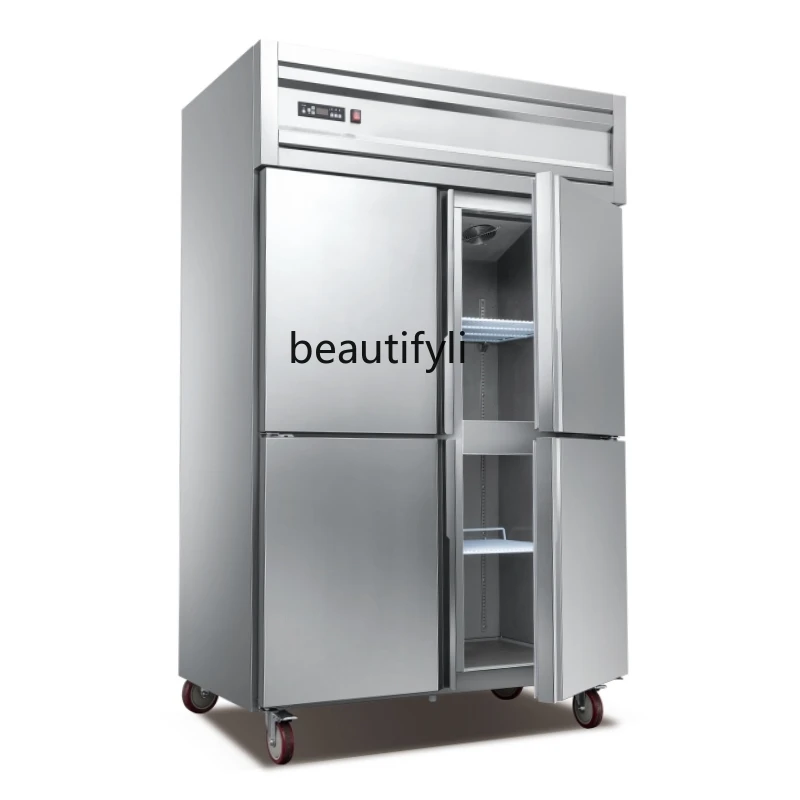 

Refrigerator commercial large-capacity refrigeration frozen fresh-keeping vertical stainless steel freezer