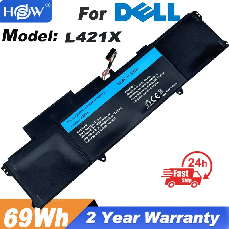 

14.8V 69WH 4RXFK Laptop Battery For Dell XPS 14 L421X Ultrabook 14-L421x L421x Series Replace C1JKH FFK56