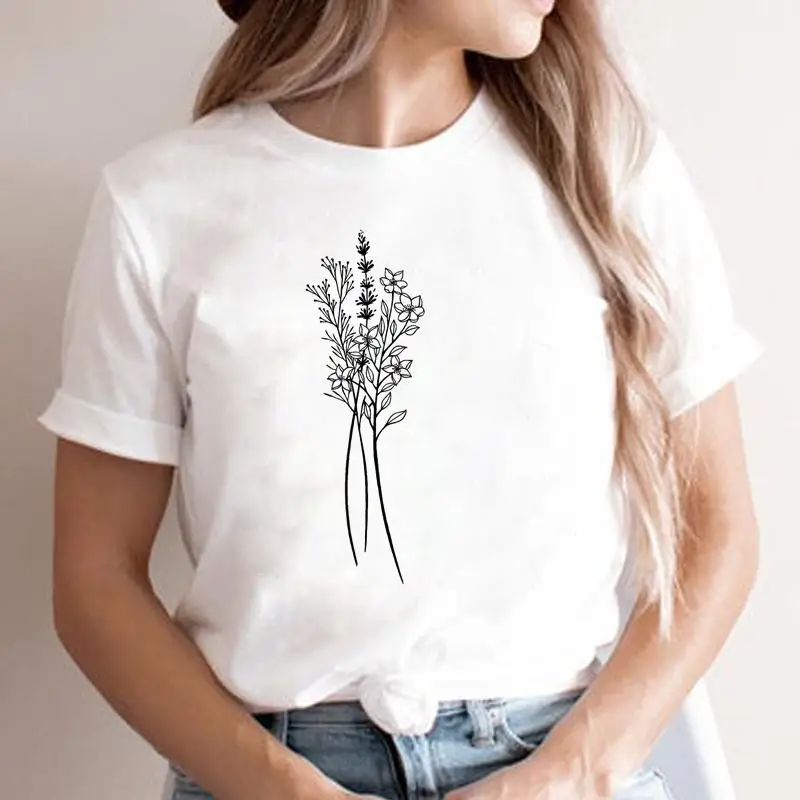 패션 만화 티셔츠 여성 90년대 트렌드 의류 티셔츠 여성 리버 뉴 마운틴 티 레이디 그래픽 탑 의류 반팔