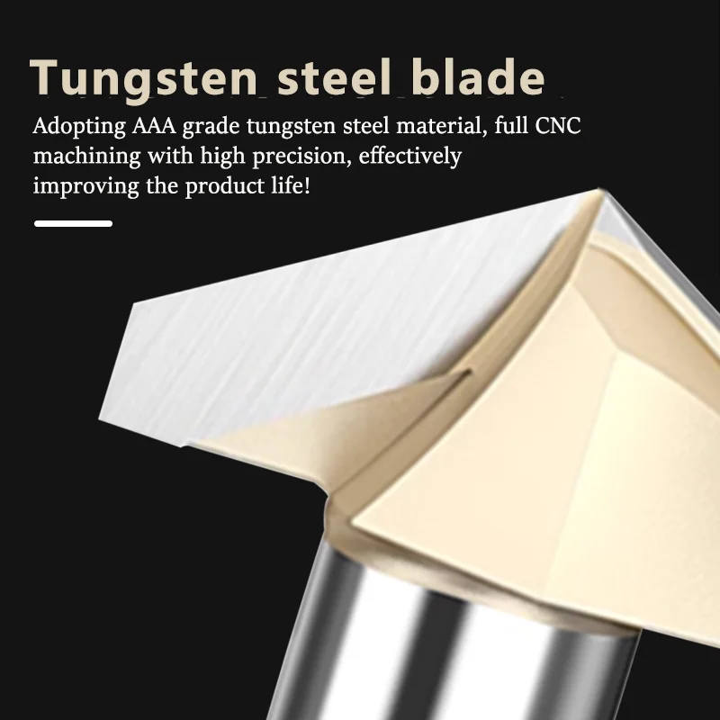 120 150 gradi V Bit 1/2 gambo in metallo duro strumenti per la lavorazione del legno V scanalatura intaglio punta del router incisione scanalatura taglierina per legno MDF