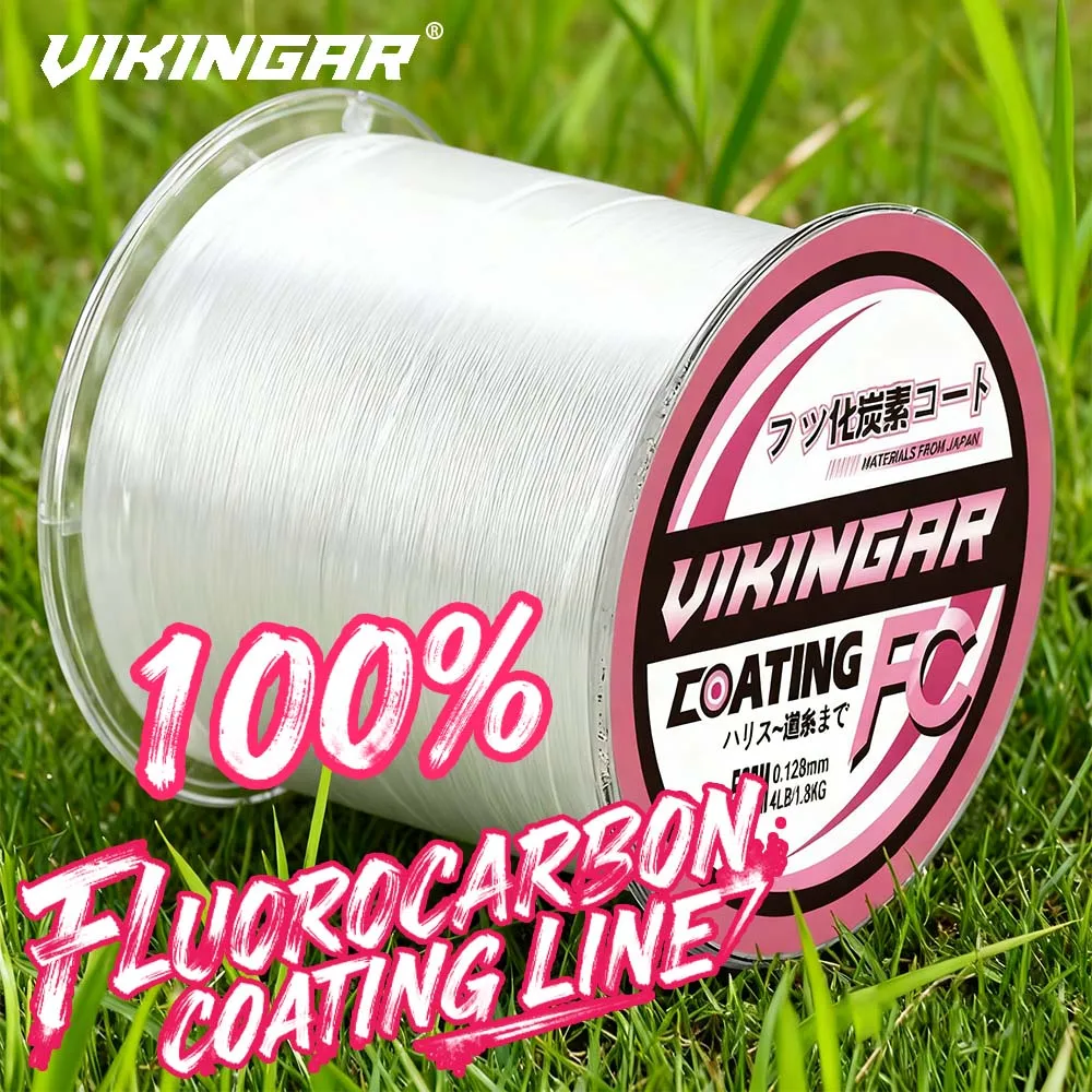 

Японская леска VIKINGAR с фторуглеродным покрытием, сверхнизкая видимость, нейлоновая монолидерная леска с высокой прочностью и узлом для ловли окуня