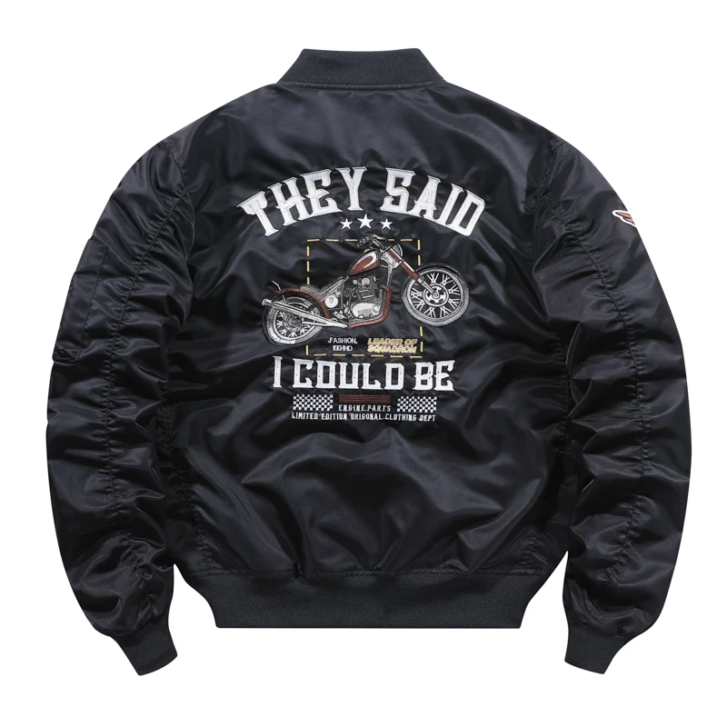 New men's bomber jacket spring and autumn original motorcycle embroidery letter coat fashion streetwear  outdoors men's clothing