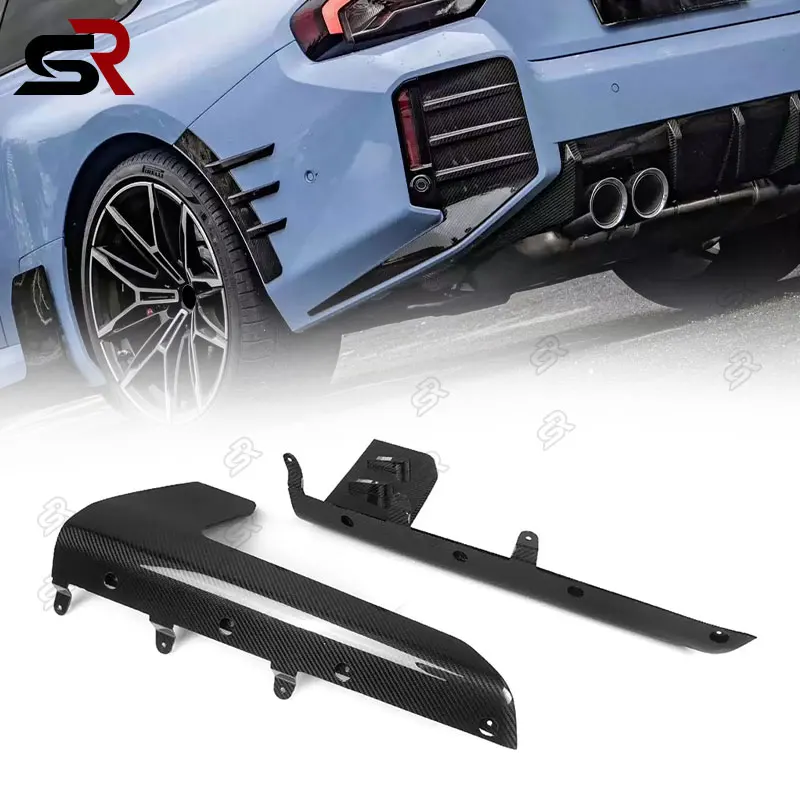 

For BMW G87 M2 2022 Carbon Fiber Rear Bumper Side Skirt Diffuser Spoiler Car Accessories Upgrade Body Kit