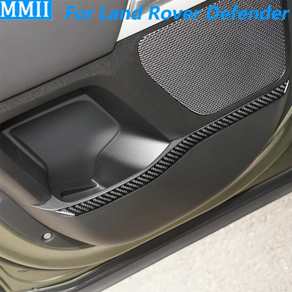 

For Land Rover Defender 2020-2025 Carbon Fiber Inner Door Storage Box Side Panel Trim Strips Car Accessories Decoration Sticker