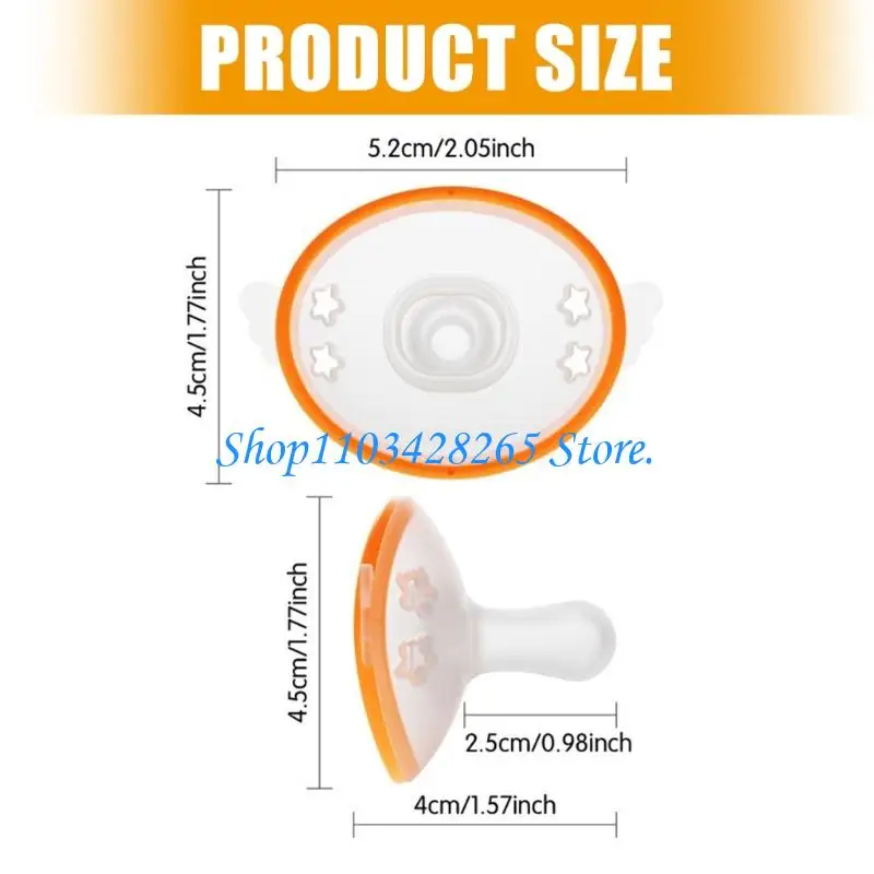 سيليكون الطفل المهديء لون محايد مصاصة مريح لعبة مضغ دمية الحلمة G2TE #6