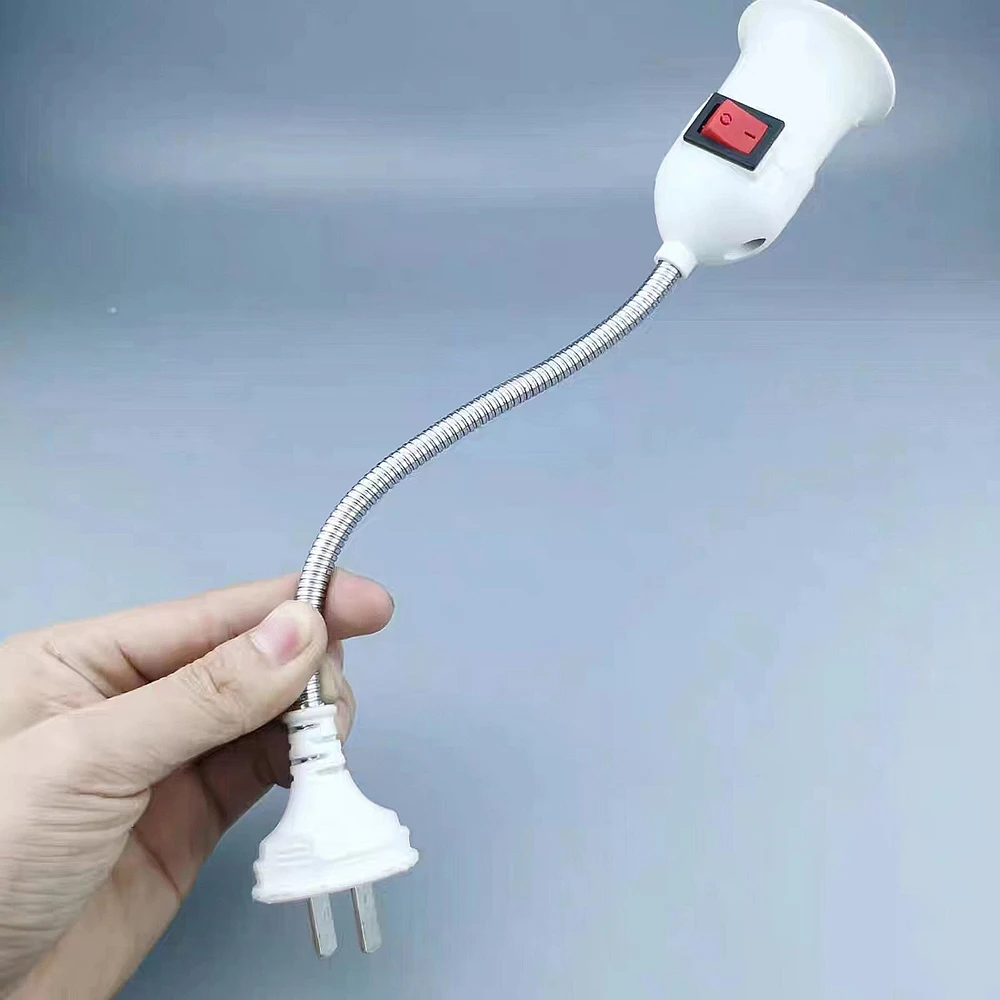 E27 Podstawa lampy Ścienny elastyczny uchwyt Gniazdo światła AC 110V 220V Podstawy konwertera UE/USA Włącznik/wyłącznik Adapter światła do książek