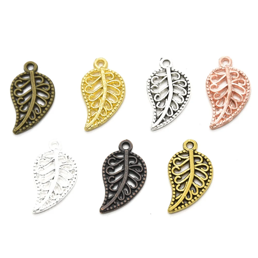 

75 шт., подвески в виде листьев, винтажные полые филигранные подвески в виде листьев из сплава для самостоятельного изготовления ювелирных изделий, ожерелье, серьги, изготовление браслетов
