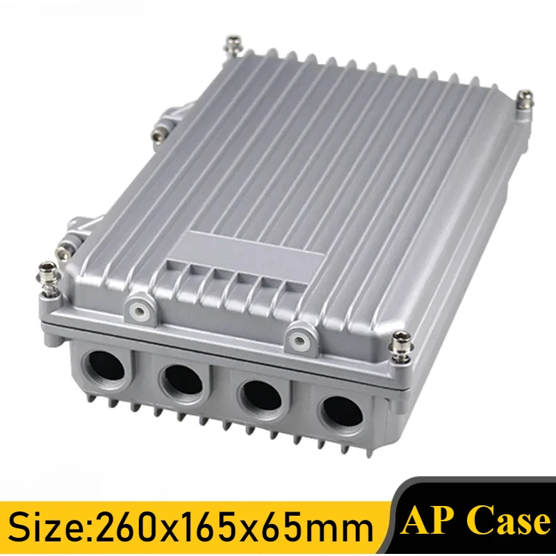 Outdoor Communication Base Station AP Wireless Bridge Case,Cast Aluminum Metal Waterproof Box for Long Range Amplifier