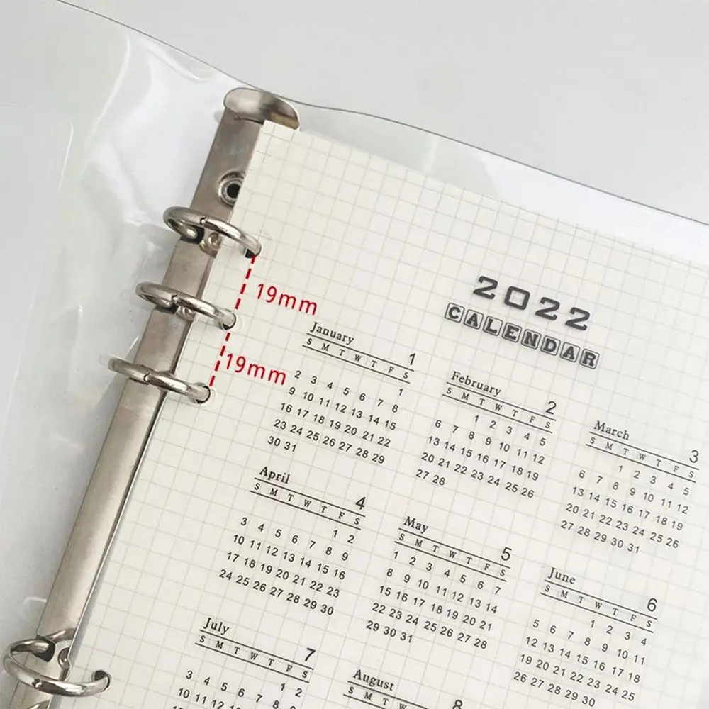 Office School Refillable Stationery Plastic Calendar Ring Binder Notebook Paging Separator Index Divider Notepad Inner Paper