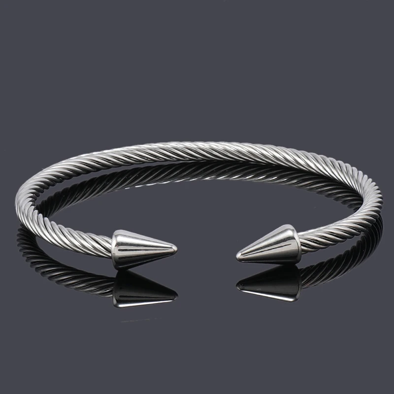 Luxury Arrow Stainless Steel Man Cuff Bracelet Women Jewellery Valentines Day Gift