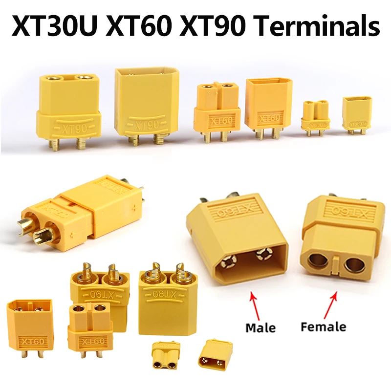 10Pcs XT30U XT60 XT90 Terminals Male Female Plugs Bullet Connectors For RC Lipo Battery Rc Drone Airplane Auto Accessories
