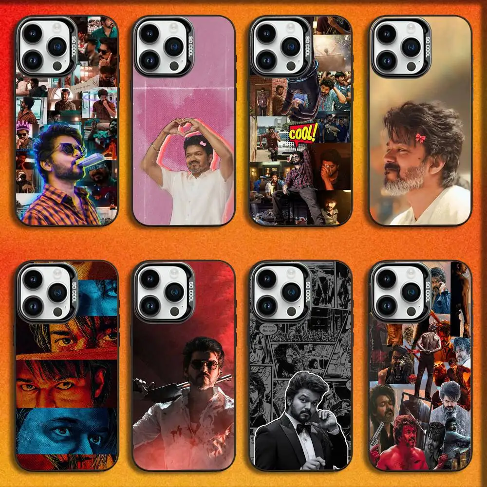 

Actor Playback Singer V-Vijay Phone Case For iPhone 16,15,14,13,12,11,Mini,Pro,E,MAX Black Candy Matte Shockproof Cover