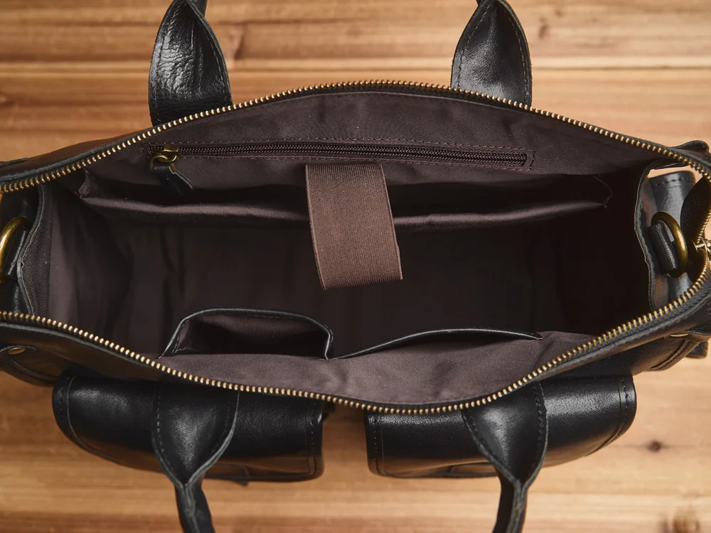 Nupugoo Vintage Echt leder Herren Aktentasche Umhängetasche verrückte Pferd Leder Handtasche mit 16-Zoll-Laptop – Detail 35