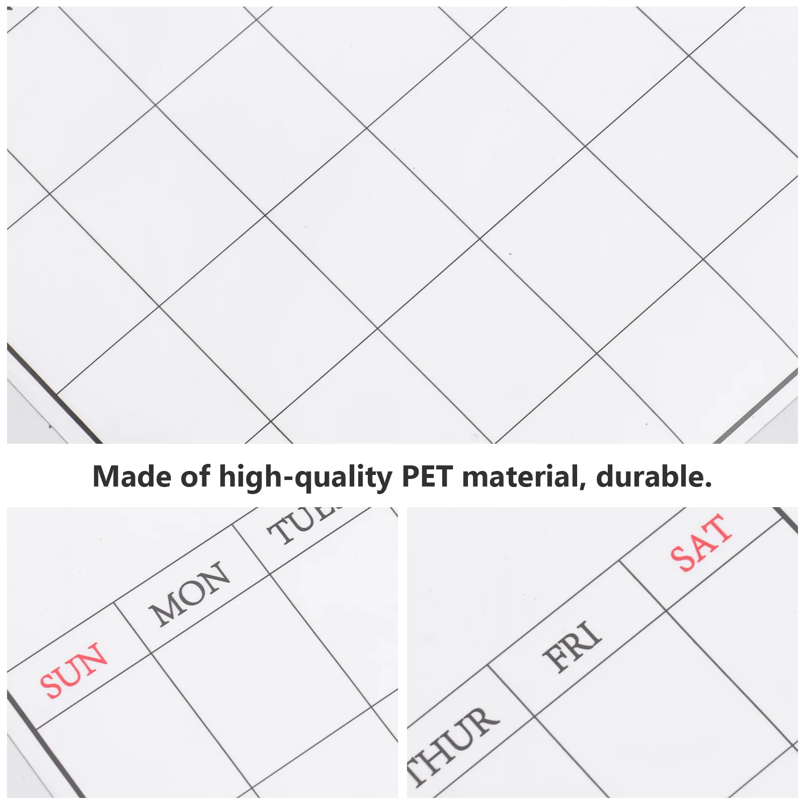 

2Pcs Magnetic Plan Board Clear Write on Surface for Fridge Calendar Schedule Tracking Reusable Household Organizer Message