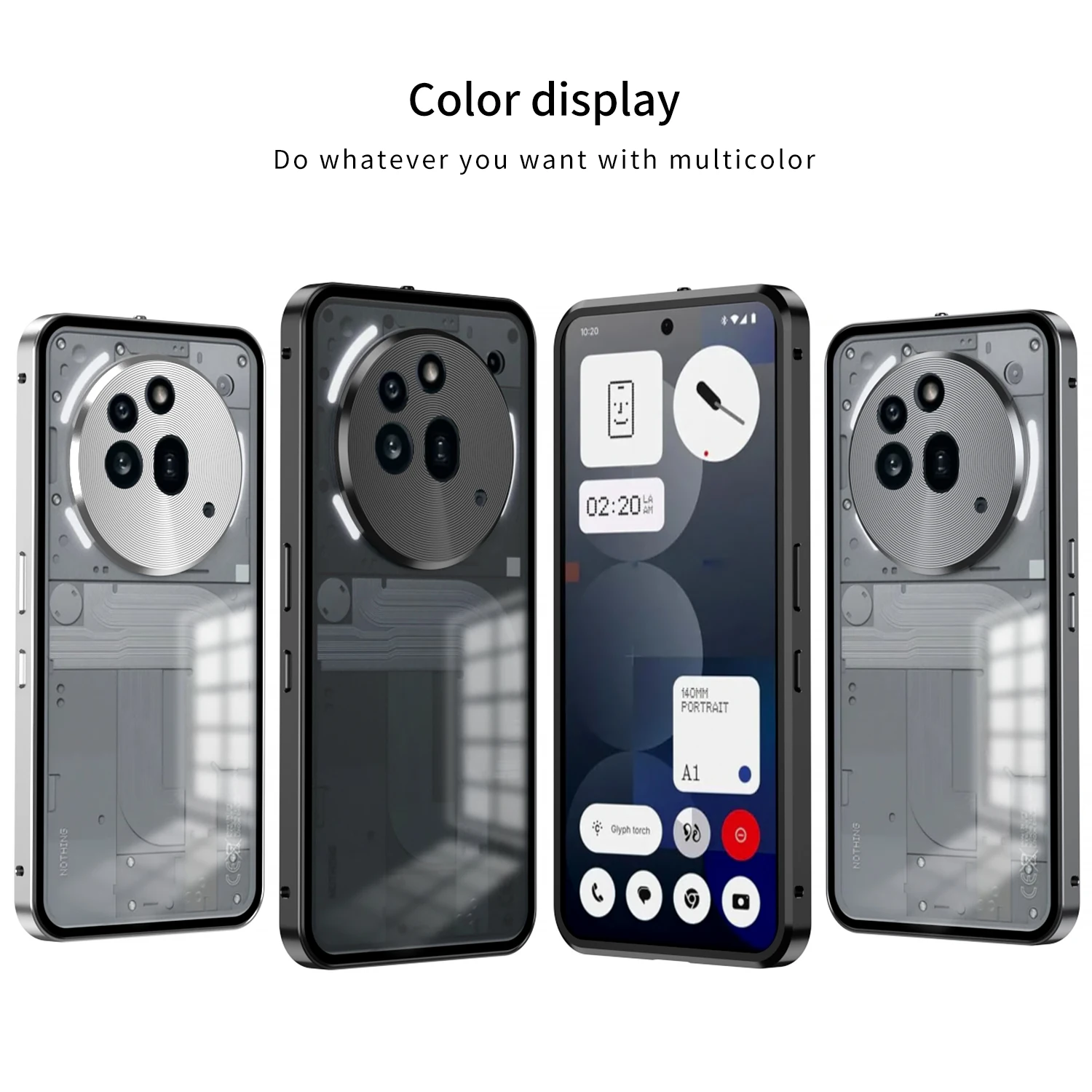 Metalowa ramka ochronna obiektywu Matowe, wstrząsoodporne etui na telefon do telefonu Nothing Phone 2A Plus Phone 3A Pro Bumper Back Cover Akcesoria — zdjęcie produktu 6