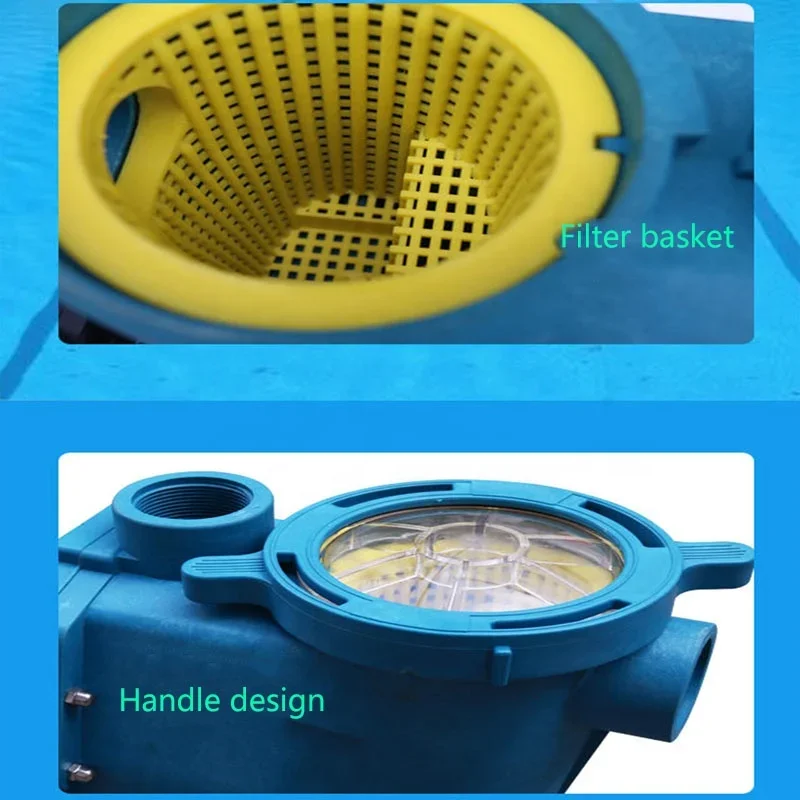 Hot sale new plastic  swimming pool pump stock 1HP 2HP 3HP water pump with filter basket