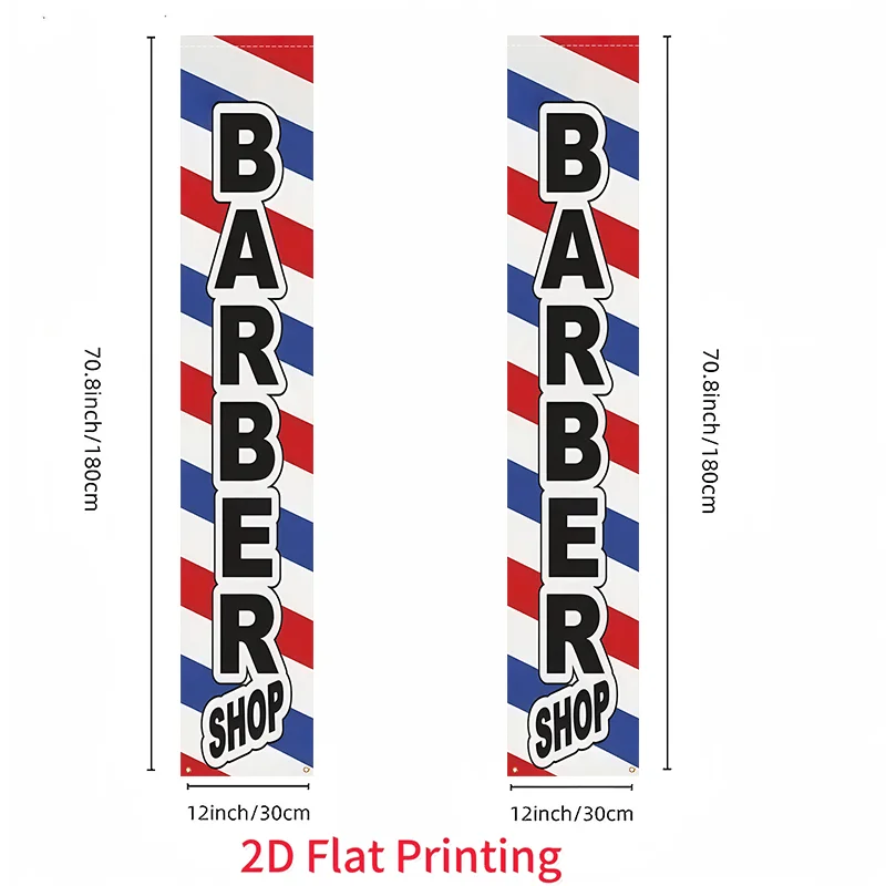1 Paar, 2D-Flachbanner für Friseursalons, geeignet für die Dekoration von Friseursalons und zum Aufhängen von Bannern/Flaggen, wsj – Detail 5