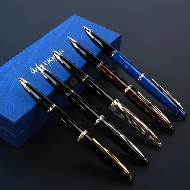 

Original Waterman Carene High-end Pen Fountain Pen 18k Gold Nib Gold/Silver Clip Amber Red Business Writing Stationery Gift