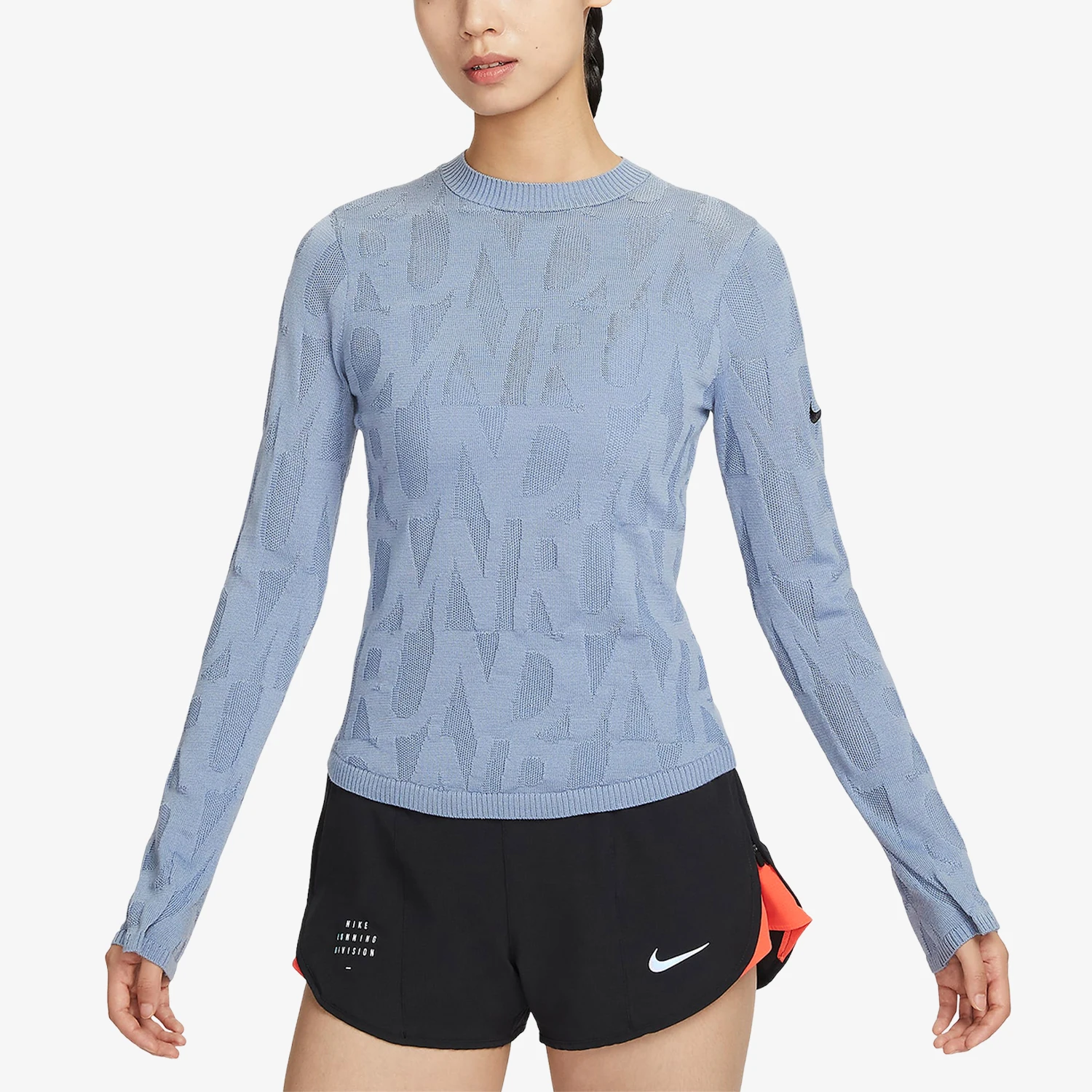 

Nike Official Genuine 2023 Winter Women's Knitted Slim Round Neck Pullover FB7830-493